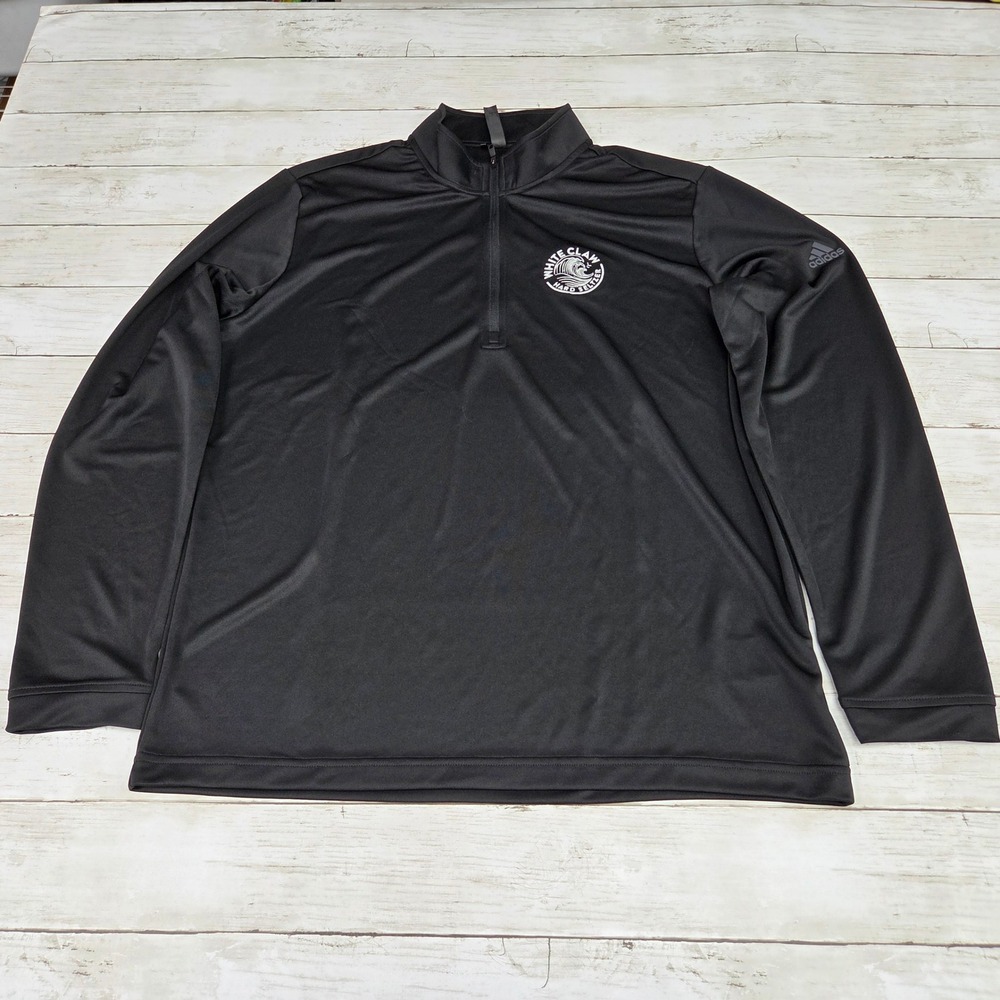 Adidas White Claw Hard Seltzer Quarter Zip Pullover Mens Large Black Athletic